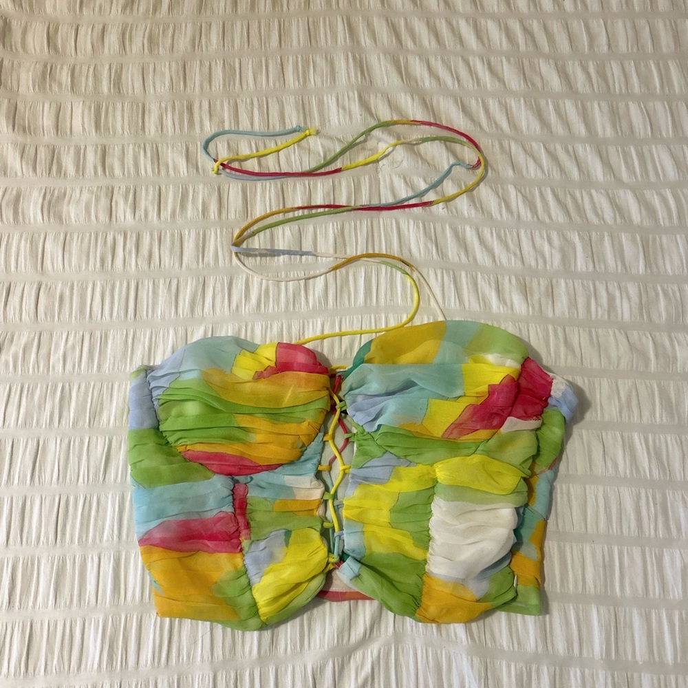 Zara Multicolor Crop Top